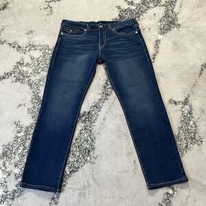True Religion Jeans Mens Size 38 Geno Relaxed‎ Slim Fit Denim Cotton Blend
